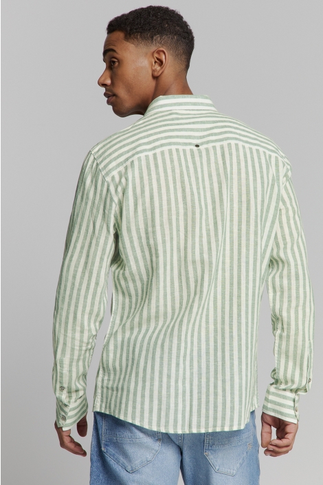 NO-EXCESS shirt verical big stripes with line